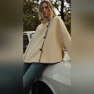 Zara Cream Cape with Black Accents